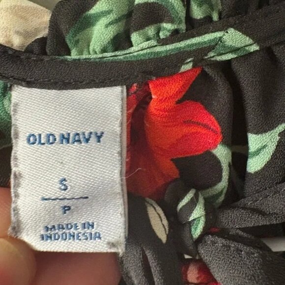 Old Navy Multicolor Floral Long Sleeve Babydoll Blouse womens Small - Picture 5 of 8